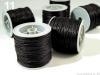 Snur din bumbac cerat, 1mm, negru