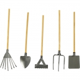 Set de 5 mini-instrumente pentru gradinarit, 11cm