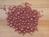 Set de margele, imitatie perla, cul.roz-vintage,100g