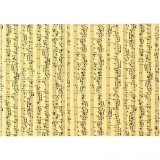 Carton imprimat cu partitura muzicala, 21*30cm