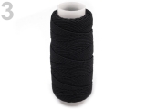 Elastic rotund negru, 0,6mm