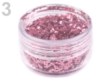 Glitter 1mm, culoare roz, doza de 4,5g