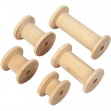 Set de 5 mosoare din lemn, dimensiuni diferite