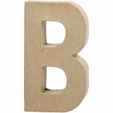 Litera 'B' 3D, din papier-mache, 20cm