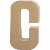 Litera 'C' 3D, din papier-mache, 20cm
