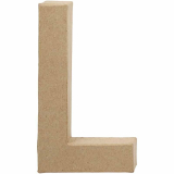 Litera 'L' 3D, din papier-mache, 20cm