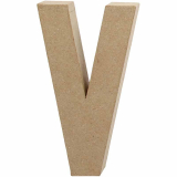 Litera 'V' 3D, din papier-mache, 20cm