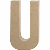 Litera 'U' 3D, din papier-mache, 20cm