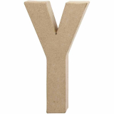Litera 'Y' 3D, din papier-mache, 20cm