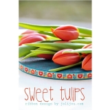 Panglica tesuta 'Sweet tulips', 12mm