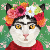 Servetel decorativ 'Cat Frida', 33cm