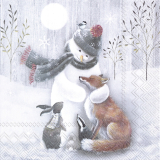 Servetel decorativ 'Frosty hug', 25cm