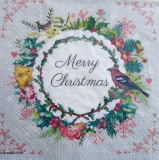 Servetel decorativ 'Small painted wreath', 25cm