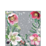 Servetel decorativ 'Helleborus grey',25cm