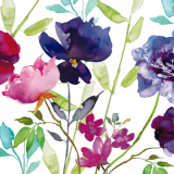Servetel decorativ 'Viola fiori', 33cm
