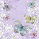 Servetel decorativ 'Farfalla lilac', 33cm