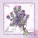 Servetel decorativ 'Bunch of lavender', 33cm