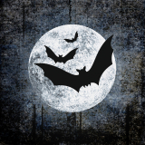 Servetel decorativ 'Moon and bats', 33cm
