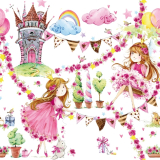 Servetel decorativ 'Fairy tale princes', 33cm