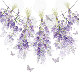 Servetel decorativ 'Hanging lavender', 33cm