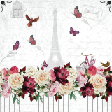 Servetel decorativ 'Romantic Paris', 33cm