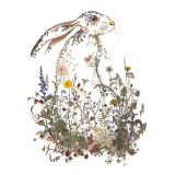 Servetel decorativ ;Hiding hare', 33cm