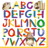 Servetel decorativ 'Colourful alphabet', 33cm