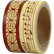Set de 2 role de benzi adezive decorative, model 'Music'