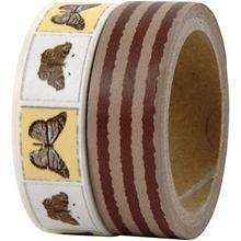 Set de 2 role de benzi adezive decorative, model 'Butterfly'