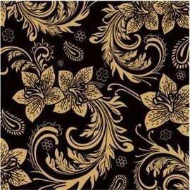Servetel decorativ 'Enjoy your eyes black-gold', 33cm