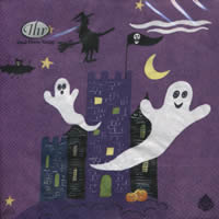 Servetel decorativ 'Ghost house', 33cm