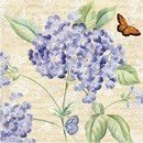 Servetel decorativ 'Lovely hydrangea', 33cm