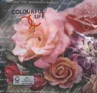 Servetel decorativ 'La vie en rose',25cm