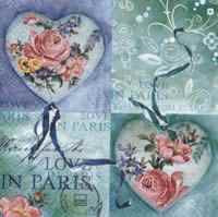 Servetel decorativ 'Love in Paris', 33cm