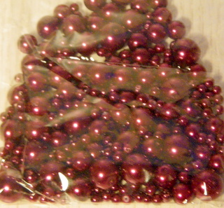 Set de margele, imitatie perla, cul.violet, 100g