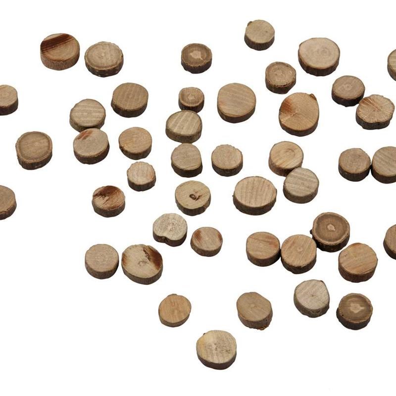 Set de mini-discuri din lemn, 10-13mm, 50g