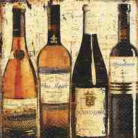 Servetel decorativ 'Wine bottles', 33cm
