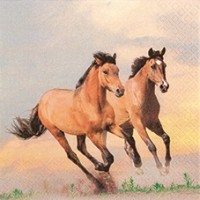 Servetel decorativ 'Wild horses', 33cm
