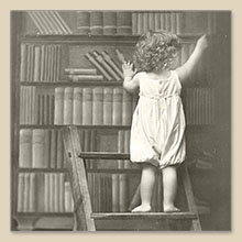 Servetel decorativ 'In the library', 33cm
