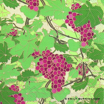 Servetel decorativ 'Grapevine red', 33cm