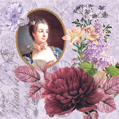 Servetel decorativ 'Madame Pompadour', 33cm