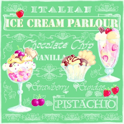 Servetel decorativ 'Ice cream green', 25cm