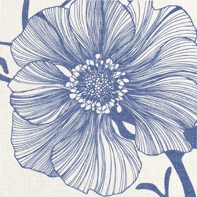 Servetel decorativ „Sea flower indigo”, 33cm