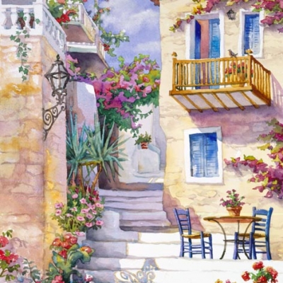 Servetel decorativ 'Basking in summer sun', 33cm