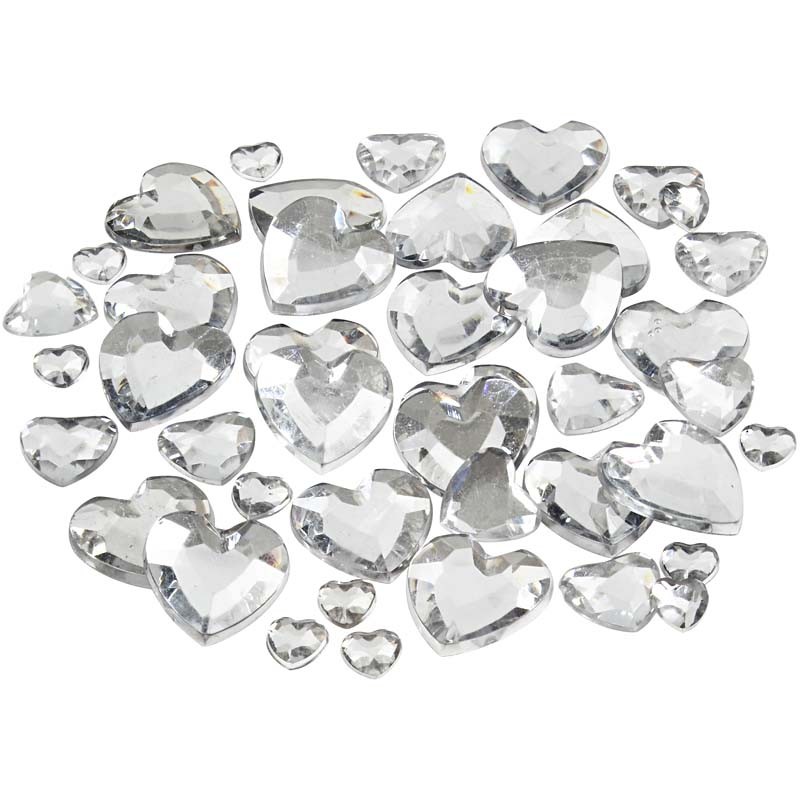 Set inimi rhinstone, 3 dimensiuni, 250buc