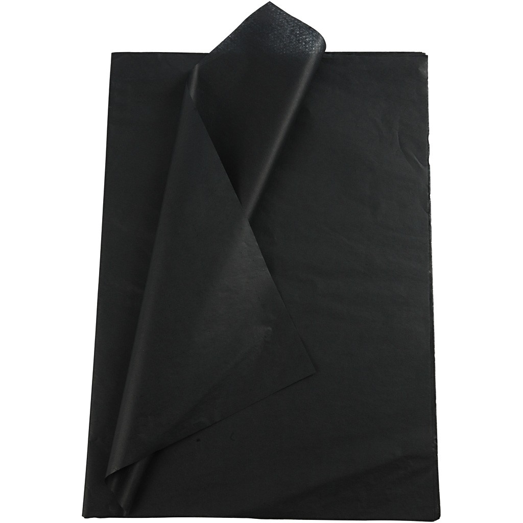 Set de 24 hartii de matase (tissue), cul.gri-antracit