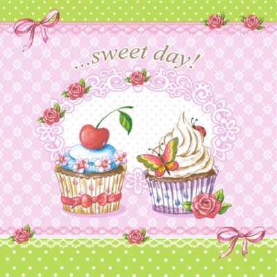 Servetel decorativ 'Sweet day', 33cm