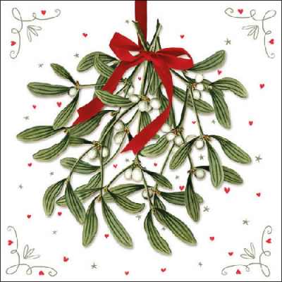 Servetel decorativ 'Mistletoe', 33cm