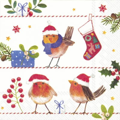 Servetel decorativ 'Merry little Xmas', 25cm