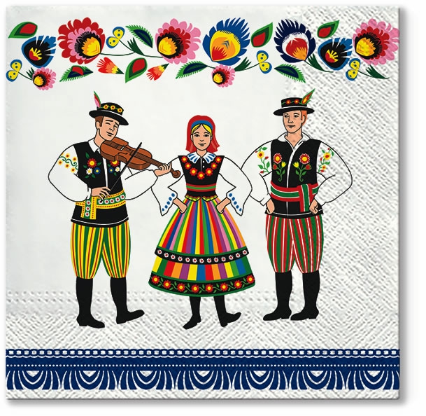 Servetel decorativ 'Folk celebration', 33cm